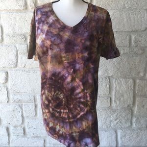 Gildan Tye Dye Purple Tee Shirt / Size Large